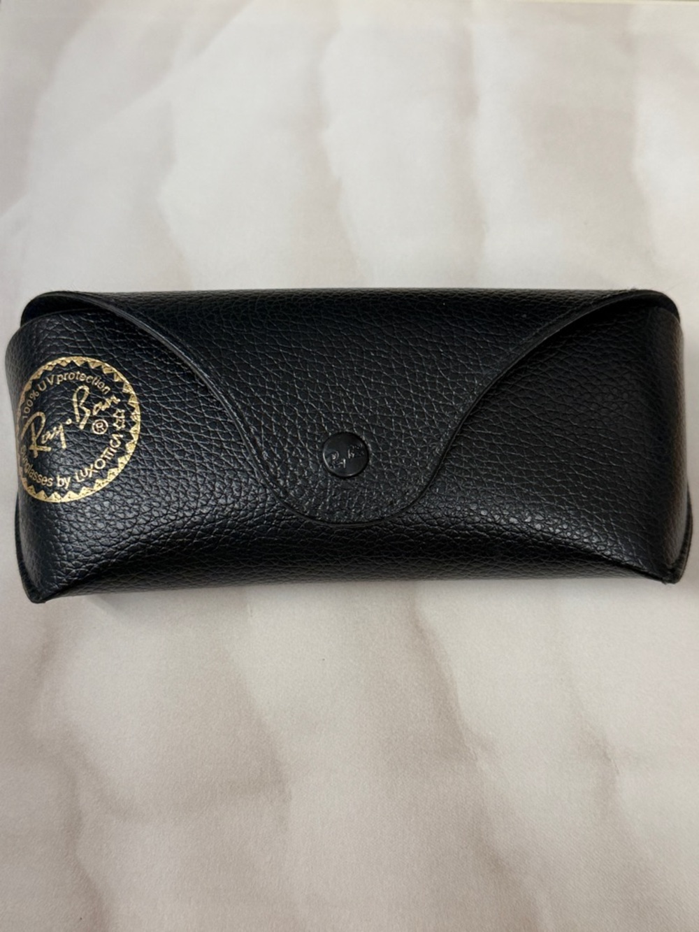 Ray-Ban Black Sunglasses Case with Gold Logo Accent